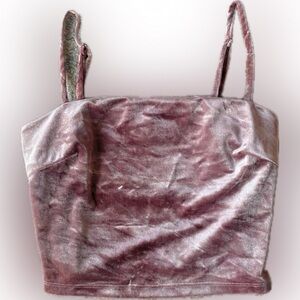 Forever 21 Velvet Boxy Crop Tank Top, Women’s Size Medium